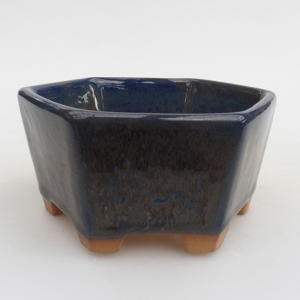 Ceramiczna miska bonsai 9,5 x 9 x 4,5 cm, kolor niebieski