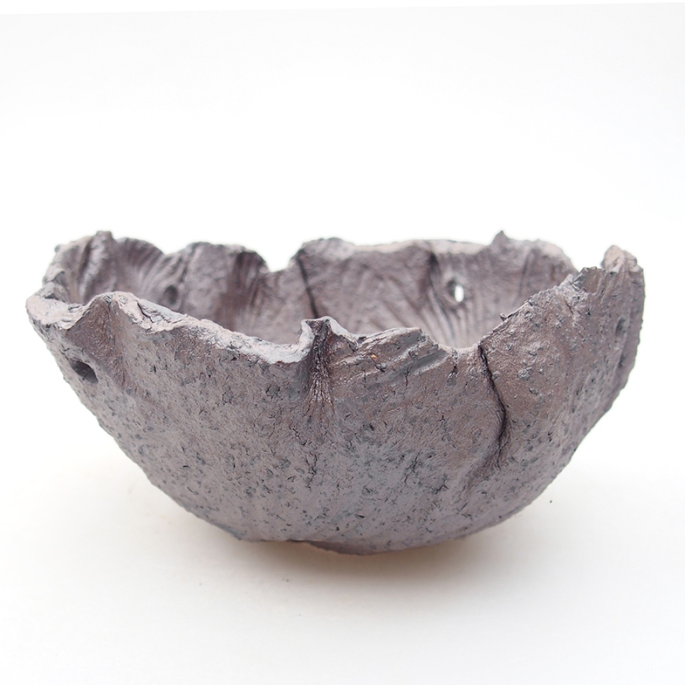 Muszla ceramiczna 13,5 x 13 x 7 cm, kolor metaliczny