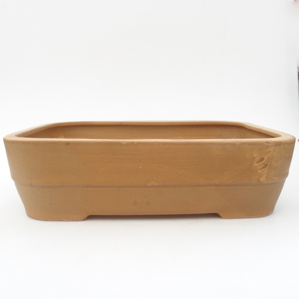 Ceramiczna miska na bonsai 27,5 x 20,5 x 7,5 cm, kolor beżowy