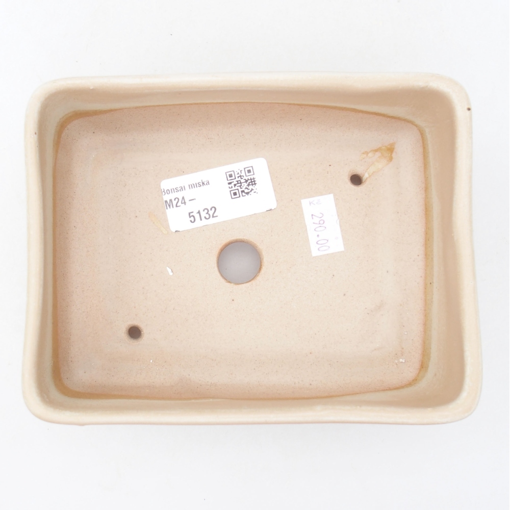 Ceramiczna miska bonsai 15 x 11 x 5,5 cm, kolor beżowy