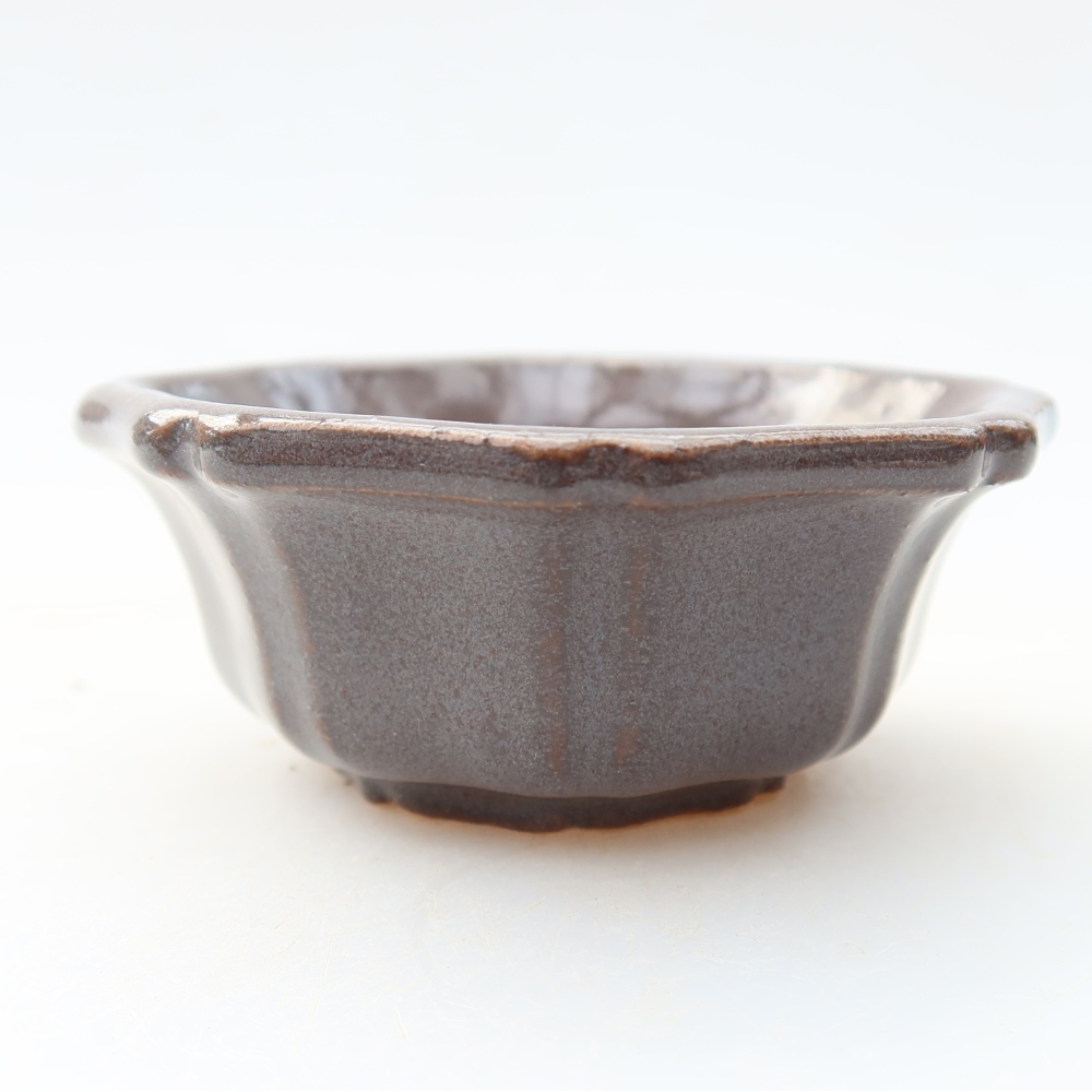 Ceramiczna miseczka do bonsai 6 x 6 x 2,5 cm, kolor szary