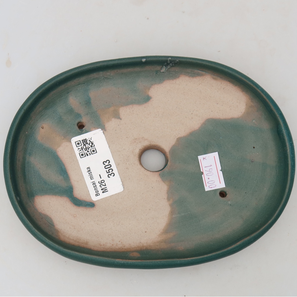 Ceramiczna miska do bonsai 17 x 12 x 2,5 cm, kolor niebieski