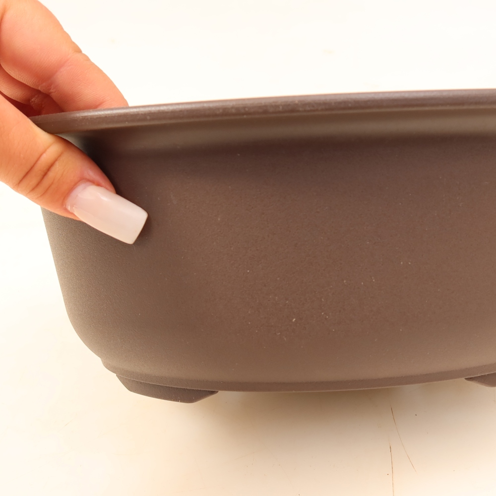 Plastikowa miska do bonsai MP-28, brązowa – 24,5 x 19 x 9 cm