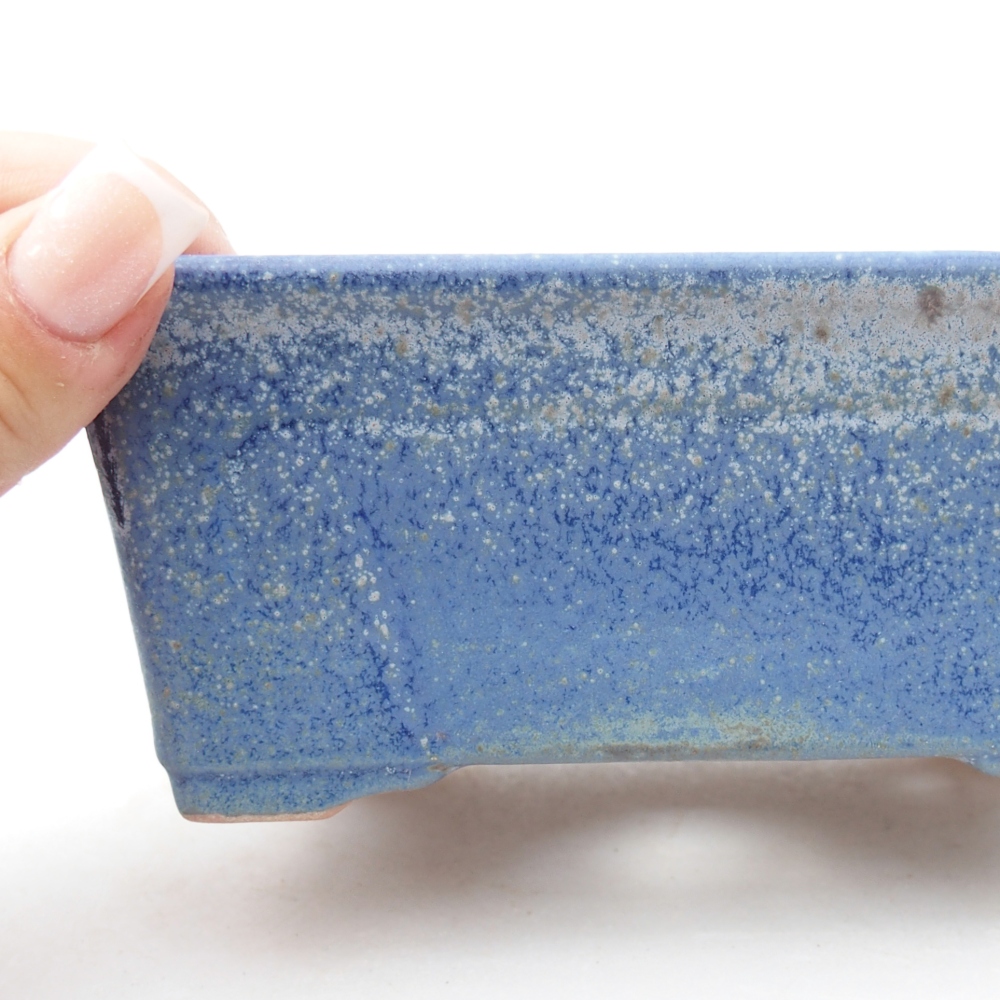 Ceramiczna miska na bonsai 13,5 x 10 x 5,5 cm, kolor niebieski