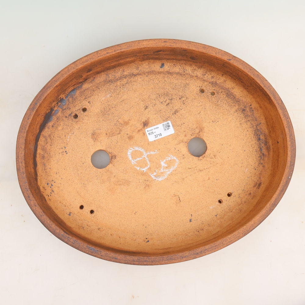 Ceramiczna miska do bonsai 38 x 30,5 x 7,5 cm, kolor brązowy