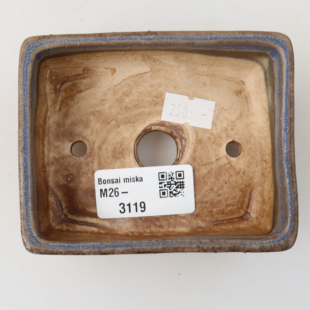 Ceramiczna miska do bonsai 10 x 8 x 4 cm, kolor niebieski