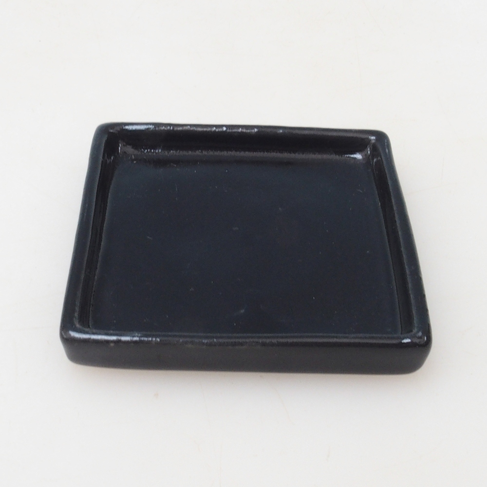 Bonsai bowl kwadratowy S - 8 x 8 x 1 cm - czarny