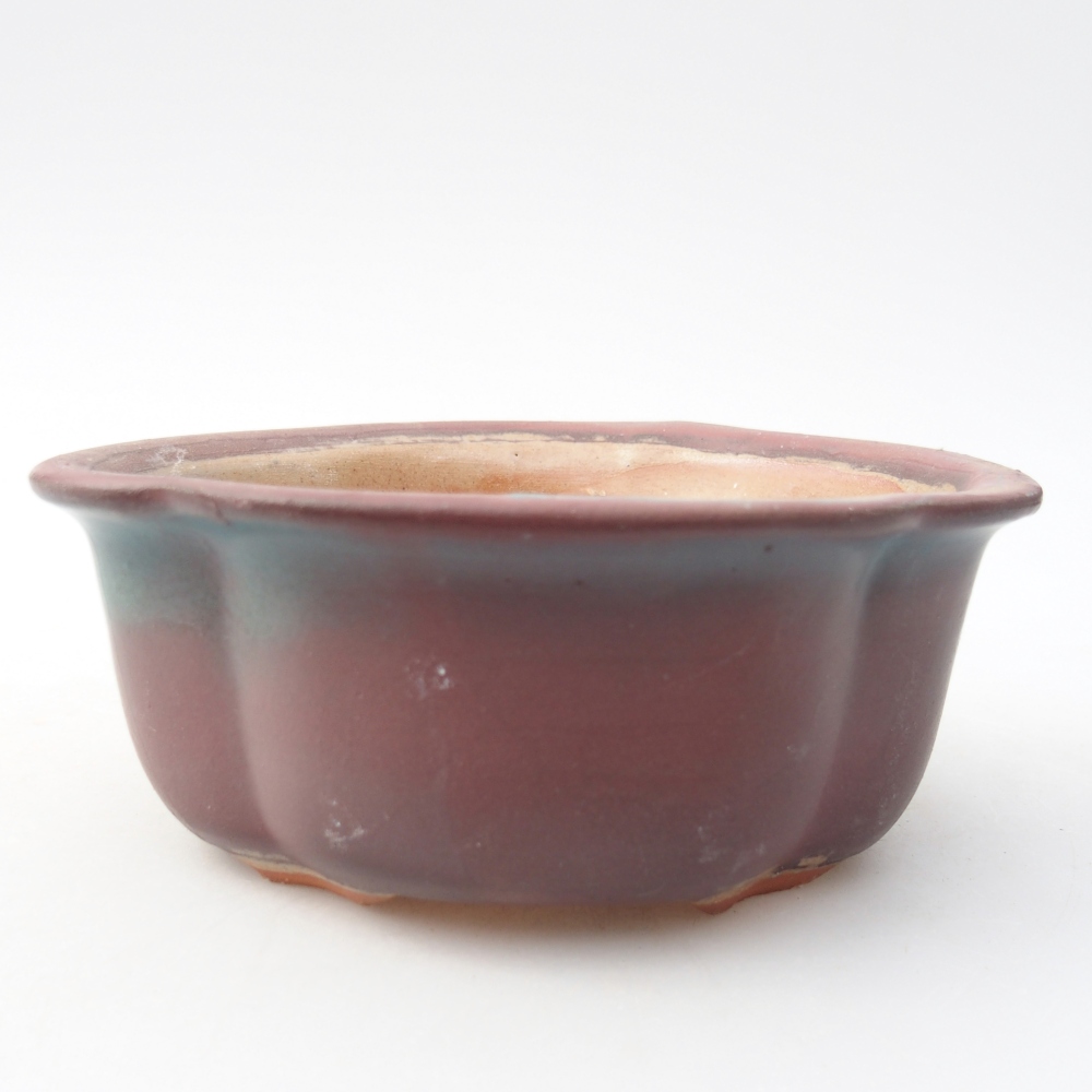 Ceramiczna miska na bonsai 13,5 x 11 x 5,5 cm, różowa