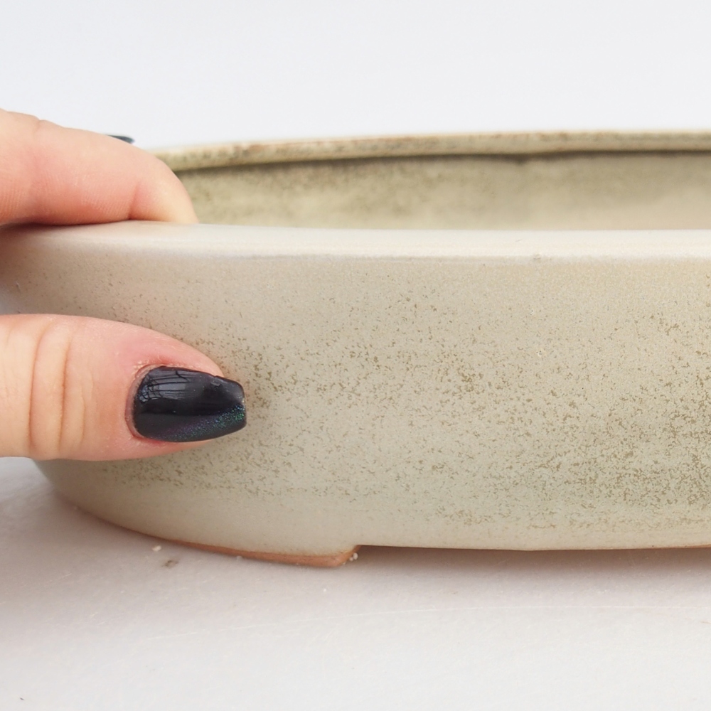 Ceramiczna miska na bonsai 27 x 21 x 5,5 cm, zielona