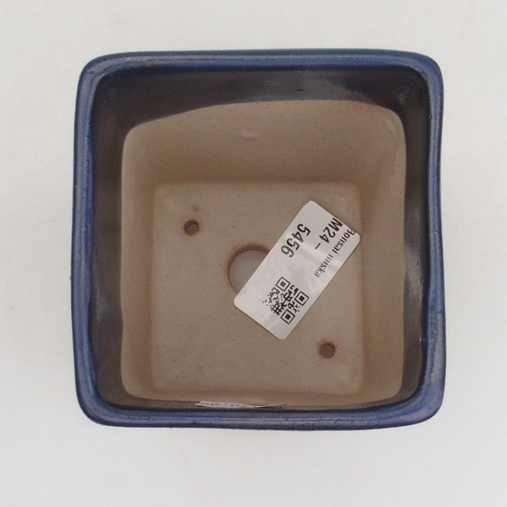 Ceramiczna miska bonsai 8,5 x 8,5 x 10,5 cm, kolor niebieski