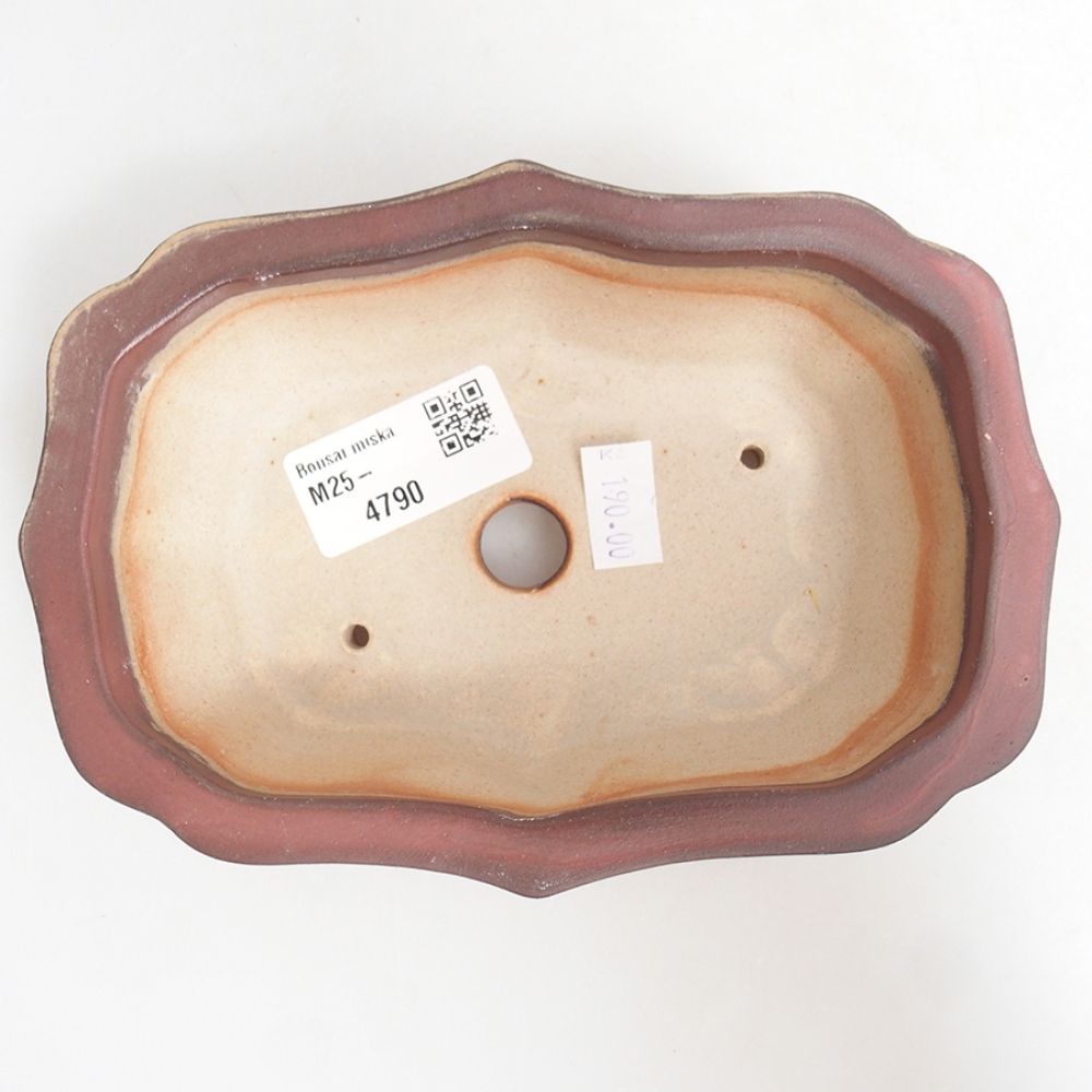 Ceramiczna miska bonsai 15,5 x 11,5 x 4,5 cm, kolor różowy