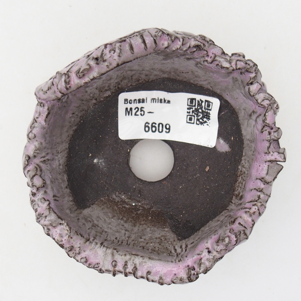 Ceramiczna muszla 9 x 8 x 6,5 cm, kolor fioletowy