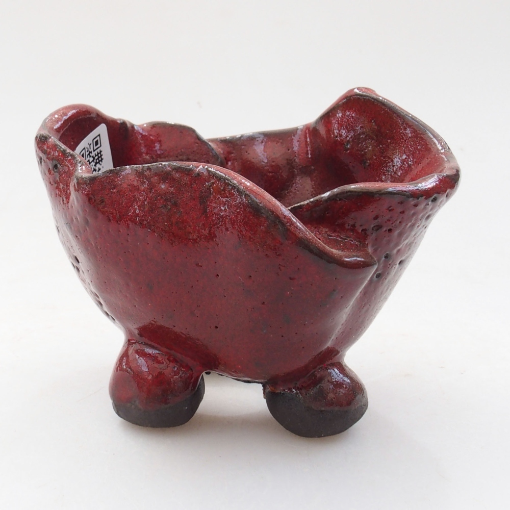 Muszla ceramiczna 8 x 8 x 7 cm, kolor czerwony
