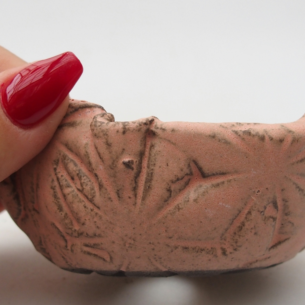 Ceramiczna muszla 9 x 8,5 x 4,5 cm, kolor różowy