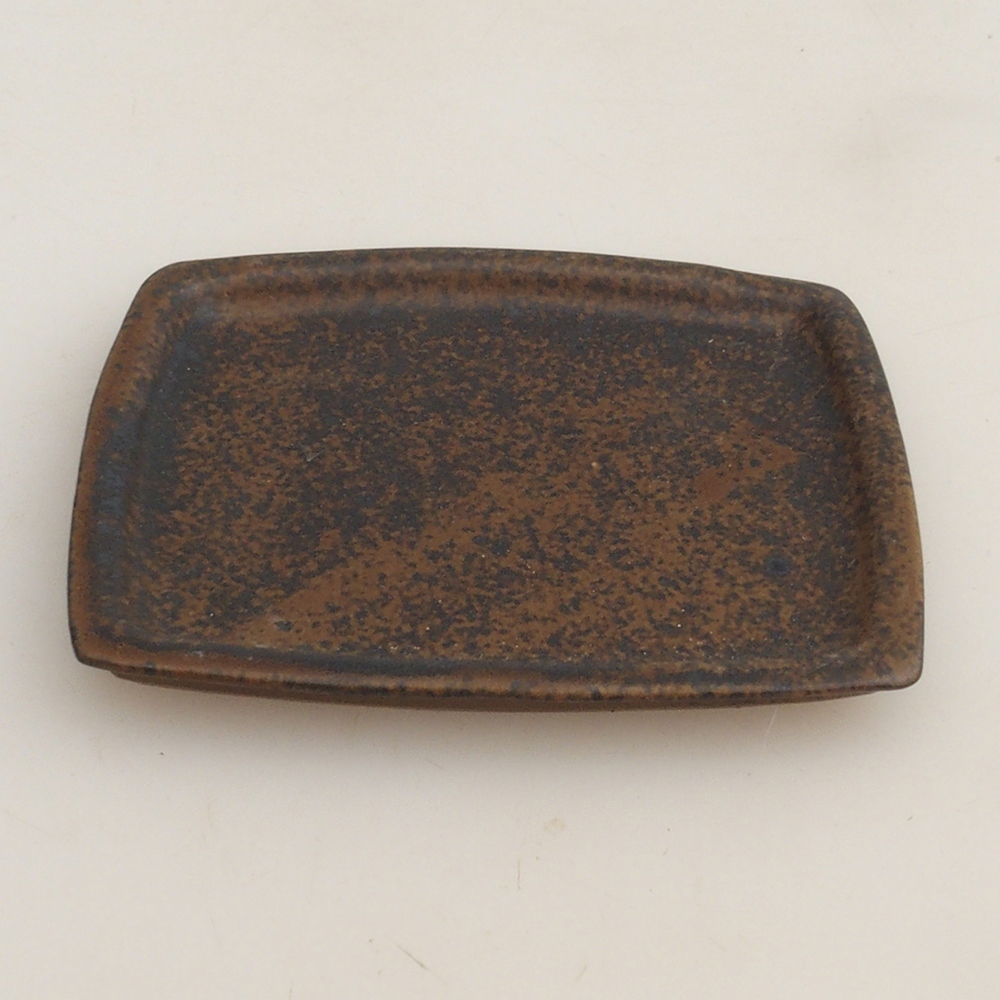Miska ceramiczna H11 - 11,5 x 9,5 x 1 cm - brązowy