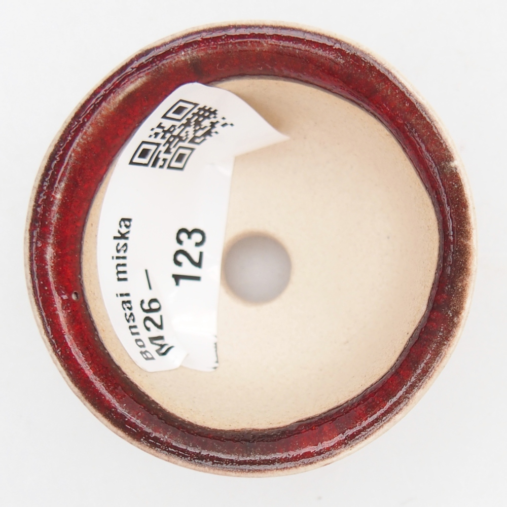Mini miska do bonsai 5 x 5 x 3 cm, kolor czerwony