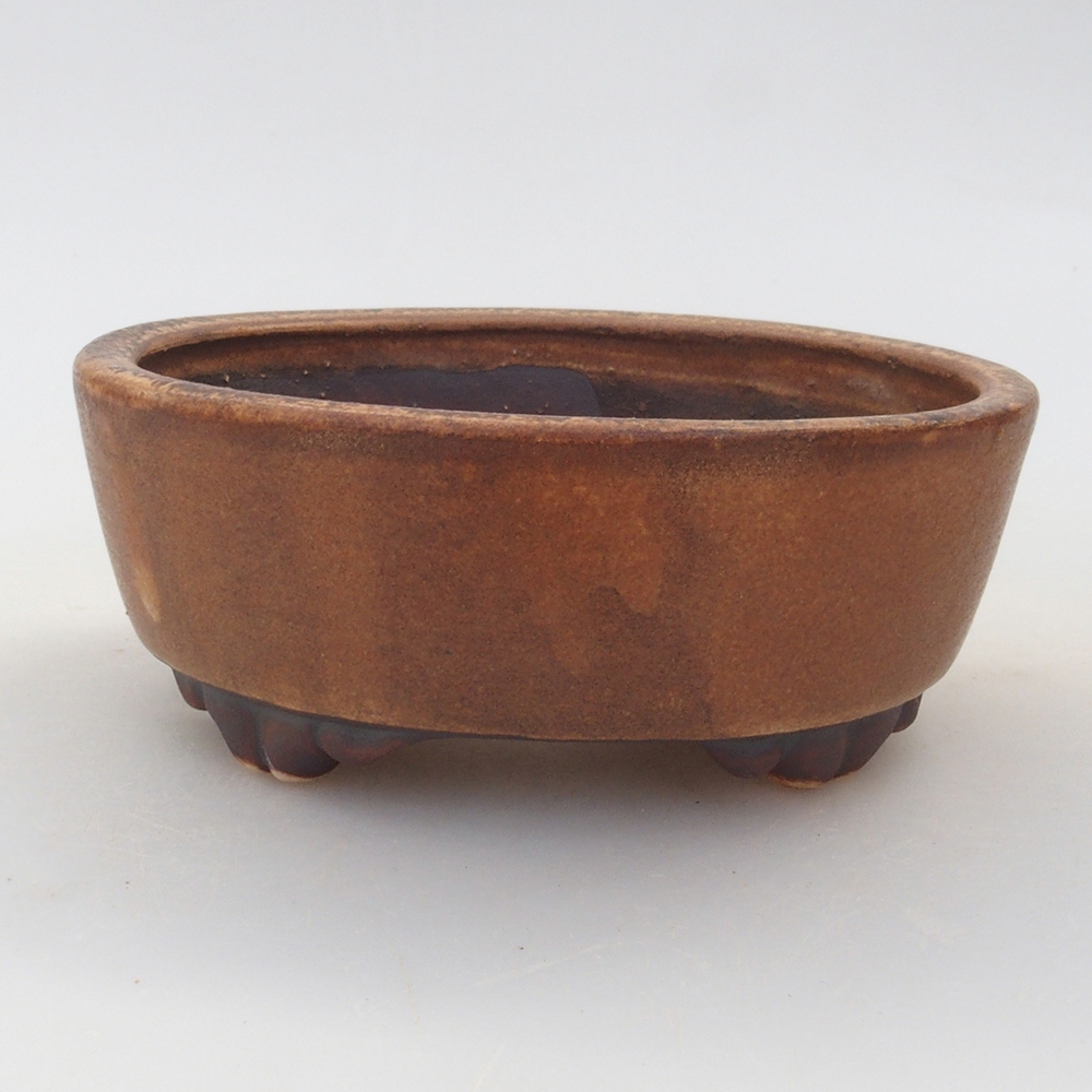 Ceramiczna miska do bonsai 9 x 8 x 3,5 cm, kolor brązowy