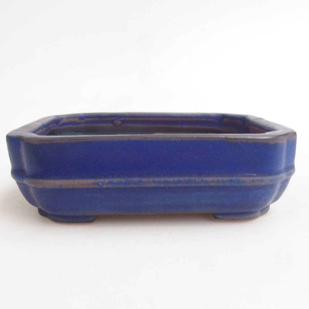 Ceramiczna miska bonsai 12 x 10 x 4 cm, kolor niebieski