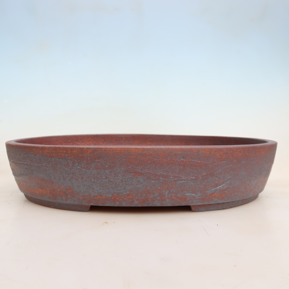 Ceramiczna miska do bonsai 37 x 30 x 7,5 cm, kolor metaliczny