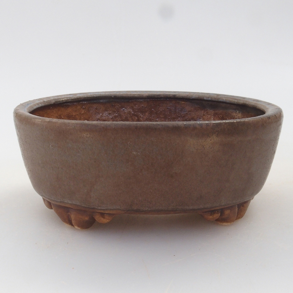 Ceramiczna miska do bonsai 9 x 8 x 3,5 cm, kolor szary