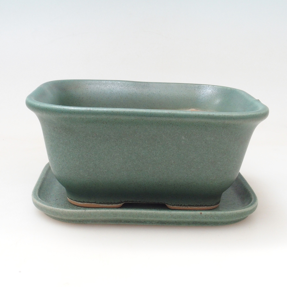 Bonsai bowl + spodek H01 - 12x9x5 cm
