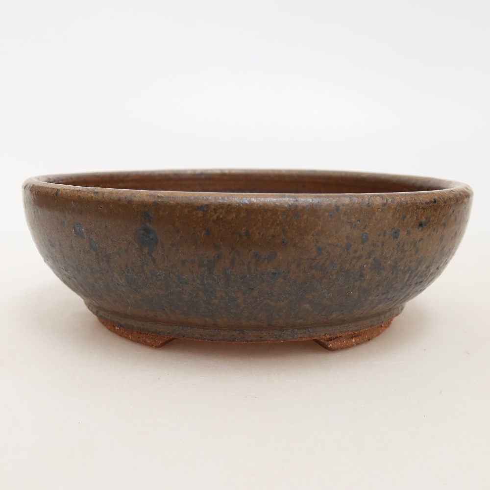 Ceramiczna miska do bonsai 14,5 x 14,5 x 4,5 cm, kolor brązowy