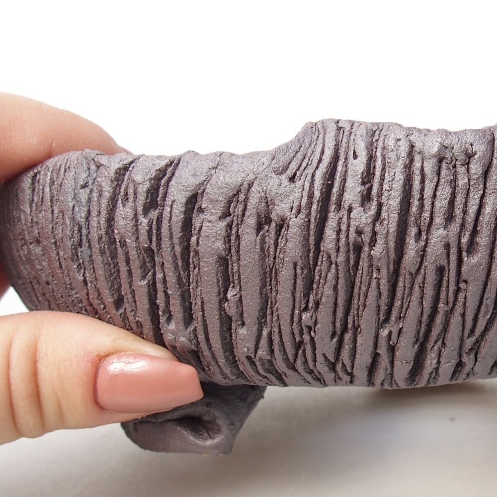 Ceramiczna miska do bonsai 17 x 15 x 5,5 cm, kolor metaliczny