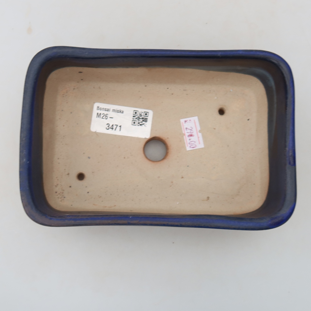 Ceramiczna miska do bonsai 16 x 10,5 x 5,5 cm, kolor niebieski