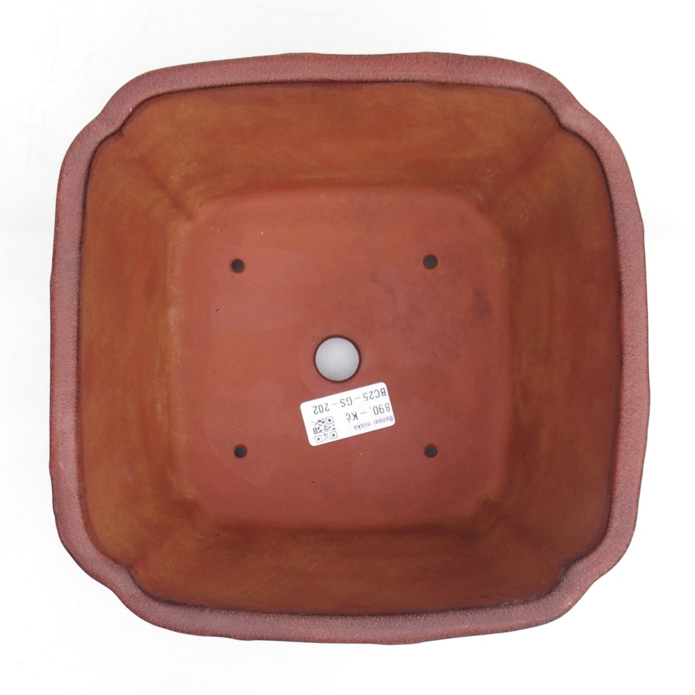 Ceramiczna miska do bonsai 21 x 21 x 13,5 cm, brązowa