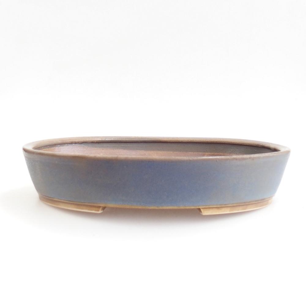 Ceramiczna miska do bonsai 31 x 26,5 x 6 cm, kolor niebieski