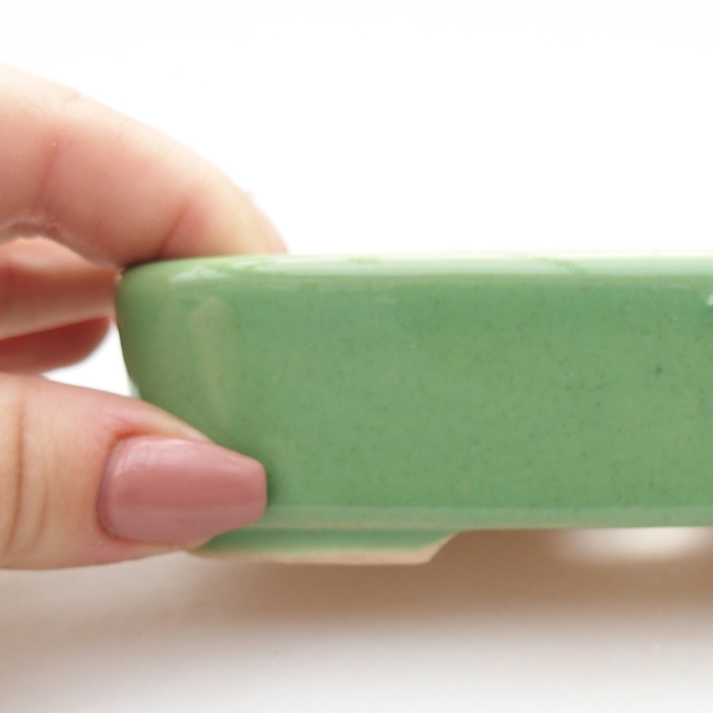 Ceramiczna miska do bonsai 12,5 x 9 x 3,5 cm, zielona