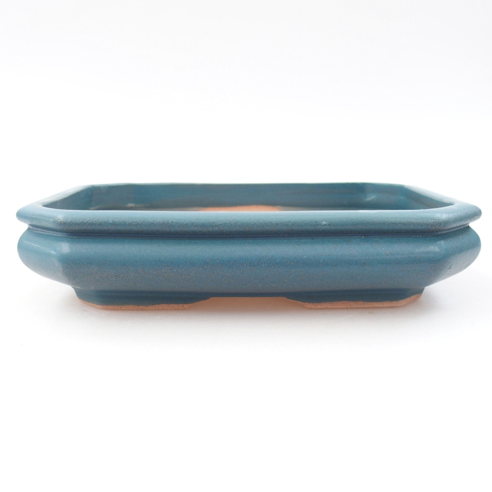 Ceramiczna miska bonsai 18,5 x 13,5 x 4 cm, kolor niebieski