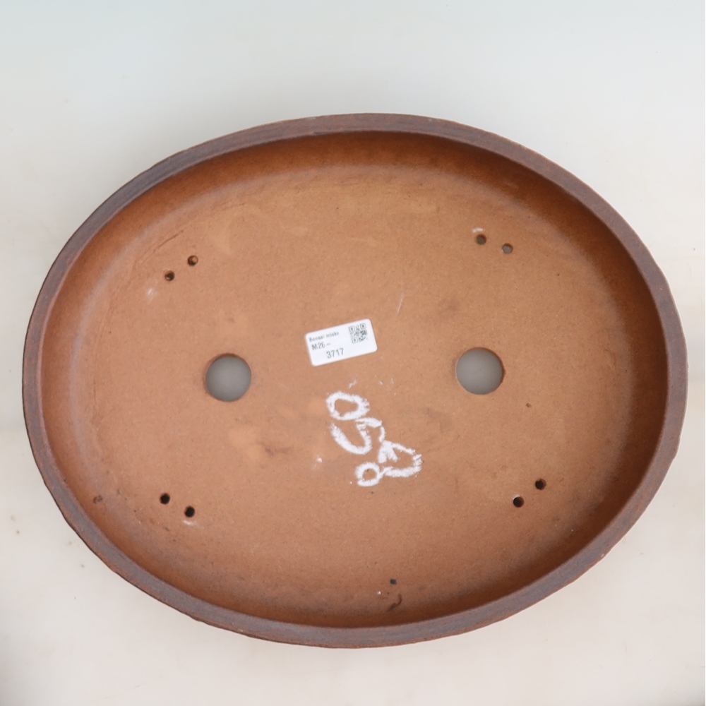 Ceramiczna miska do bonsai 37 x 30 x 7 cm, kolor brązowy