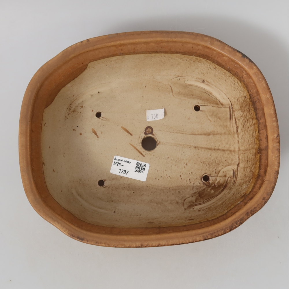 Ceramiczna miska do bonsai 25 x 21,5 x 7,5 cm, kolor różowy