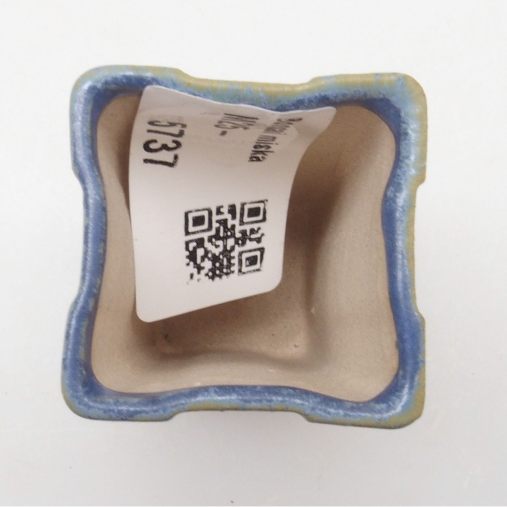 Mini miska bonsai 3 x 3 x 5,5 cm, kolor niebieski