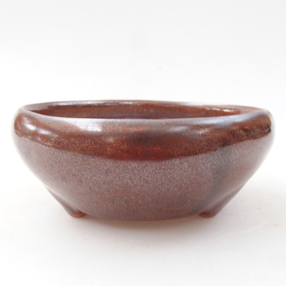 Ceramiczna miska bonsai 11 x 11 x 5 cm, kolor brązowy