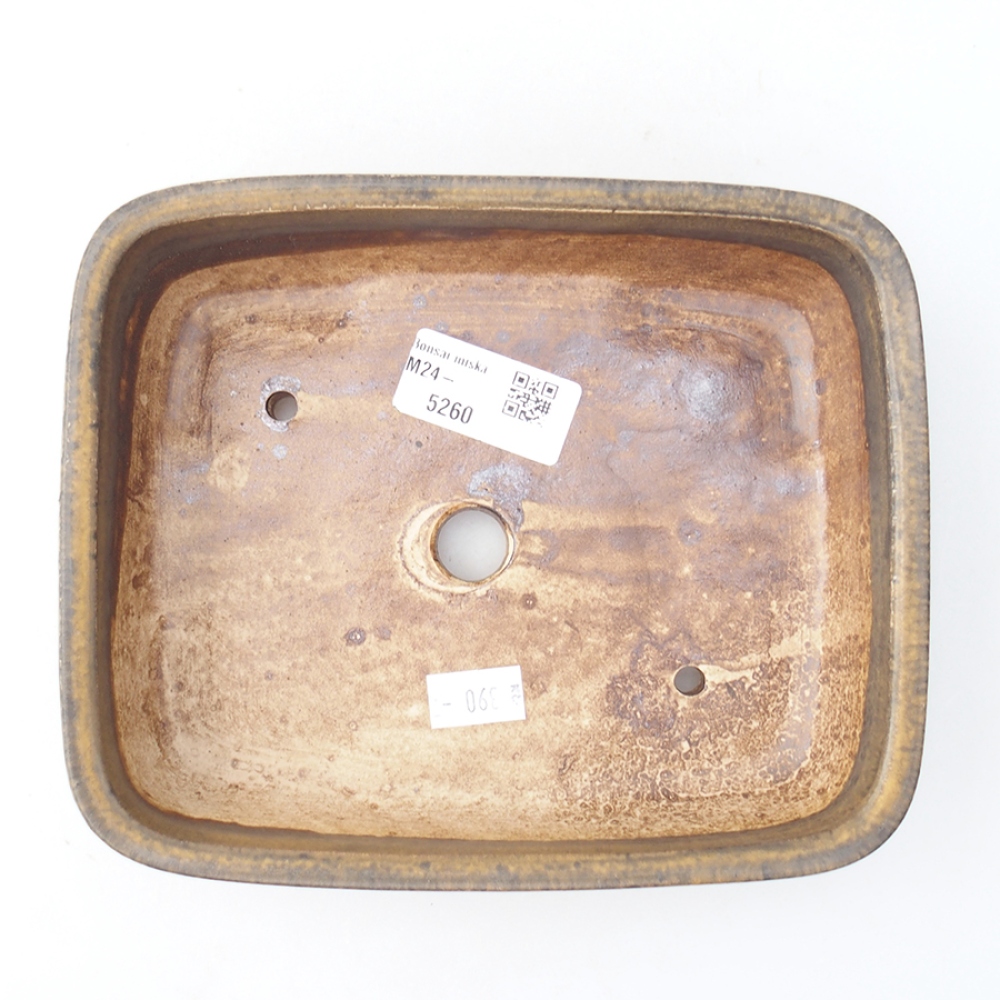 Ceramiczna miska do bonsai 17,5 x 14 x 4,5 cm, kolor brązowy