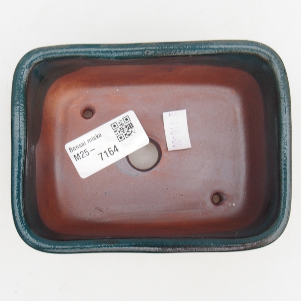 Ceramiczna miska do bonsai 12,5 x 10 x 5 cm, zielona