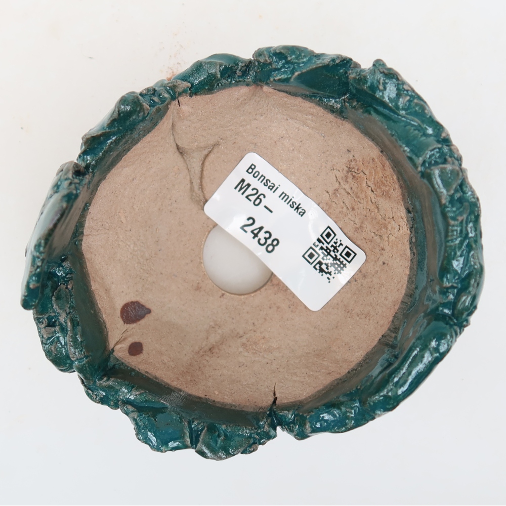 Ceramiczna skorupka  9 x 8,5 x 6,5 cm, kolor zielony