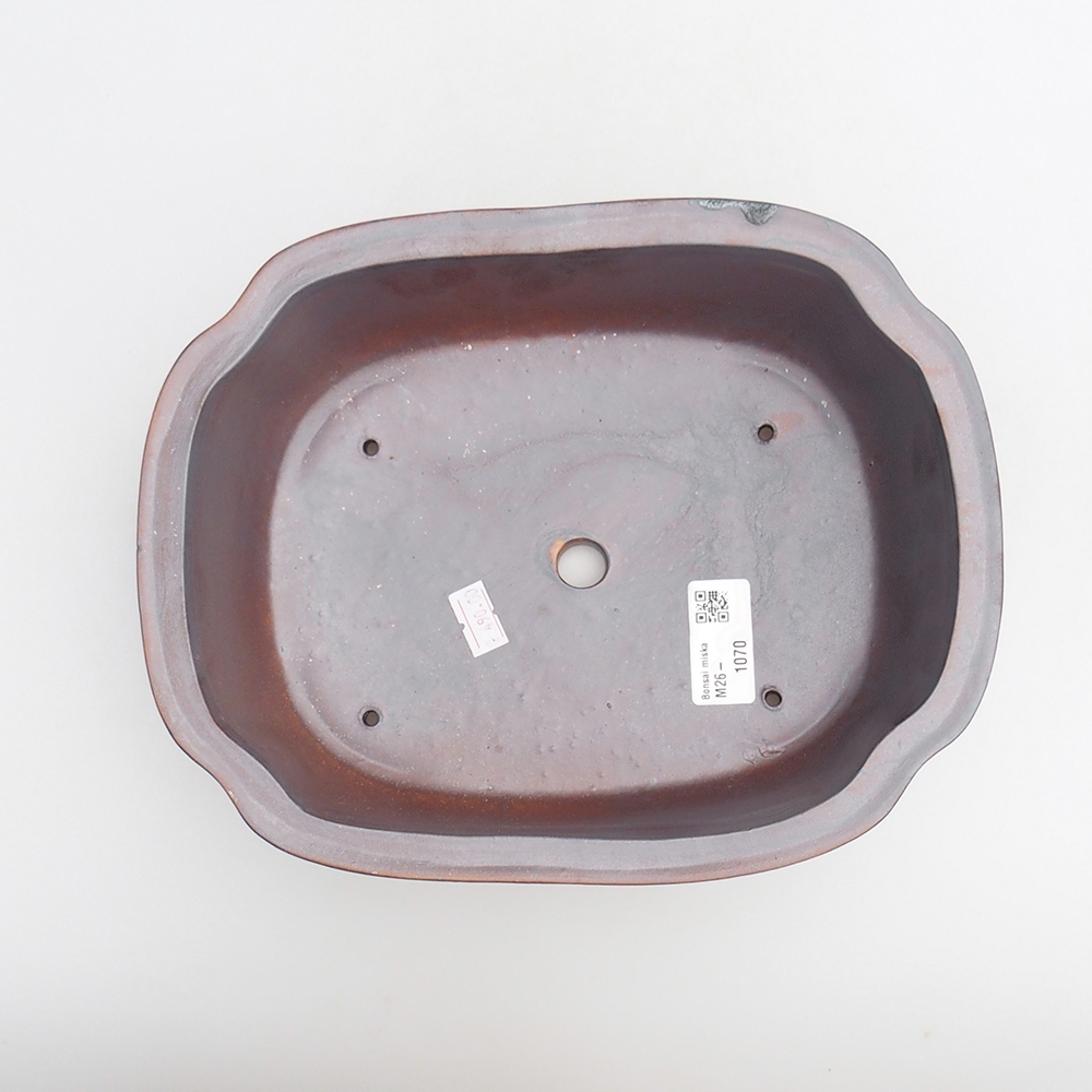 Ceramiczna miska na bonsai 24 x 19,5 x 7 cm, kolor metaliczny