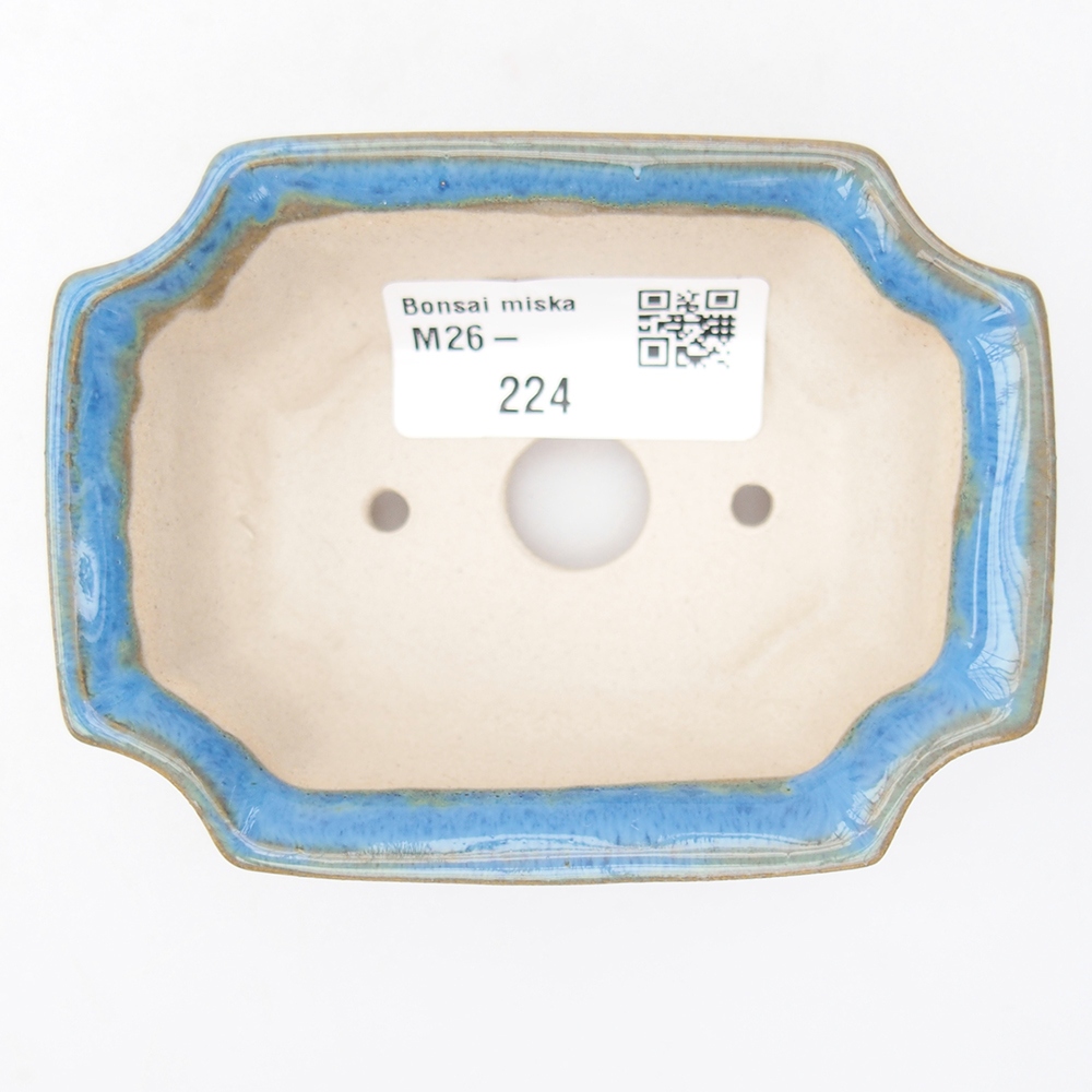 Mini miska do bonsai 9 x 6,5 x 3,5 cm, kolor niebieski
