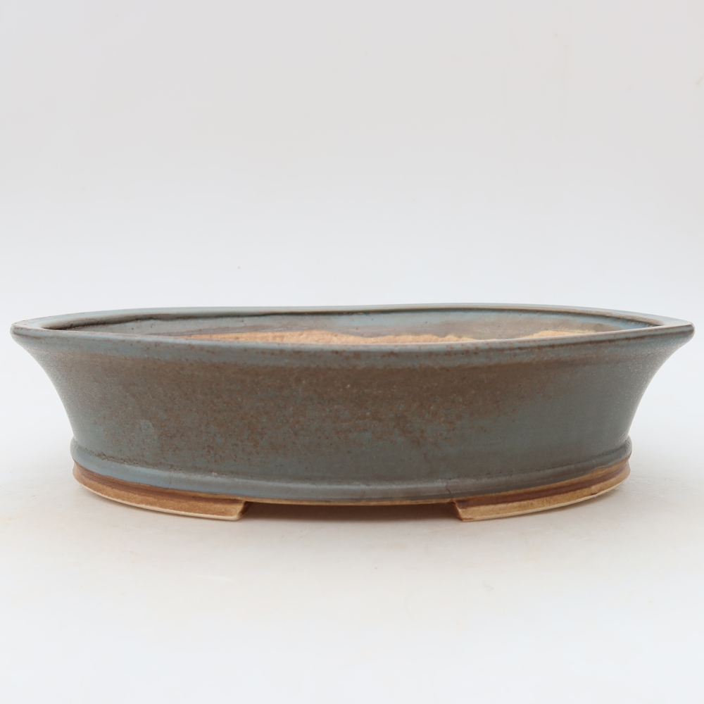 Ceramiczna miska do bonsai 27 x 24,5 x 6 cm, kolor niebieski