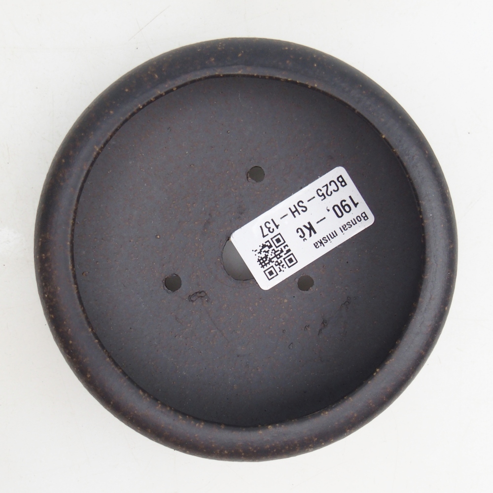 Ceramiczna miska do bonsai 11,5 x 11,5 x 4 cm, brązowawo-ochrowa