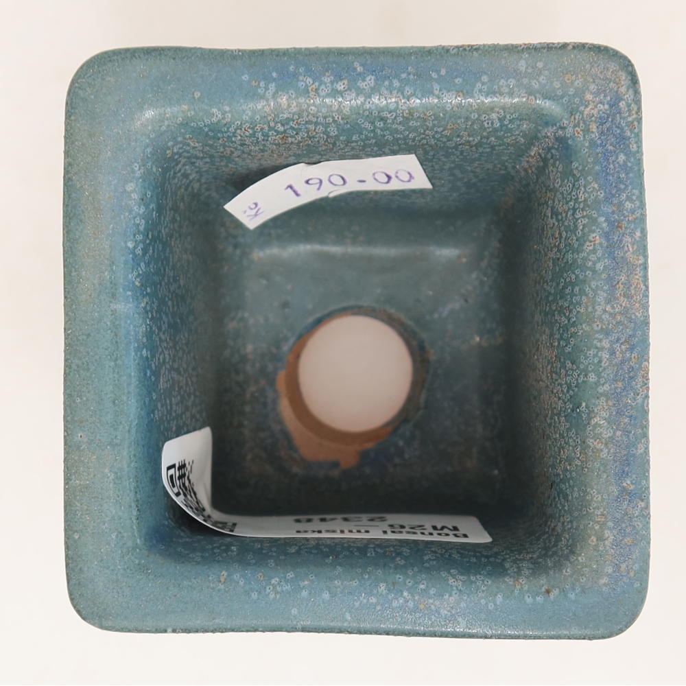 Ceramiczna miska do bonsai 6 x 6 x 5,5 cm, kolor niebieski