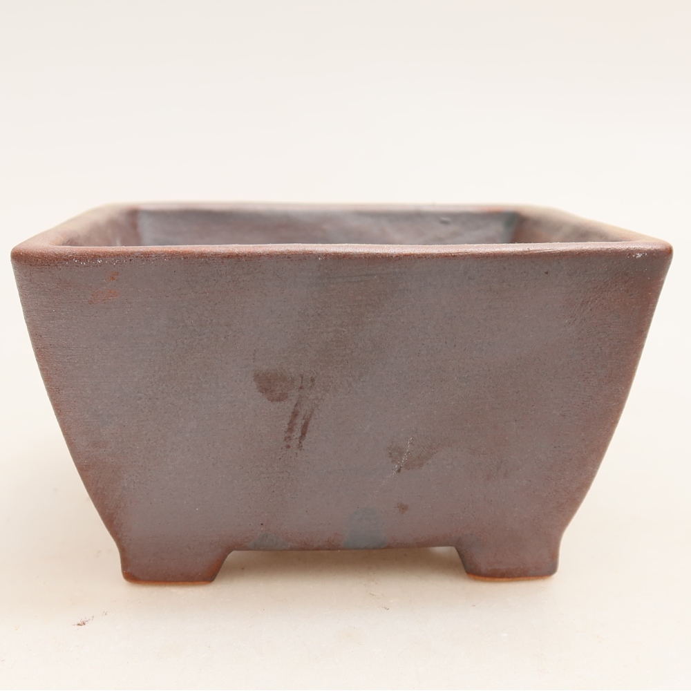 Ceramiczna miseczka do bonsai 9,5 x 9,5 x 5,5 cm, kolor metaliczny