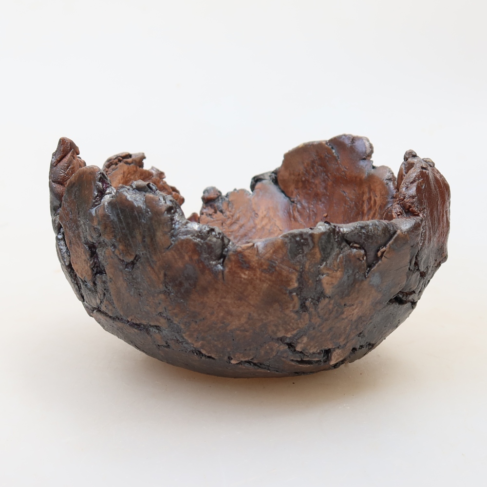 Ceramiczna muszla 11 x 10 x 6,5 cm, kolor brązowy