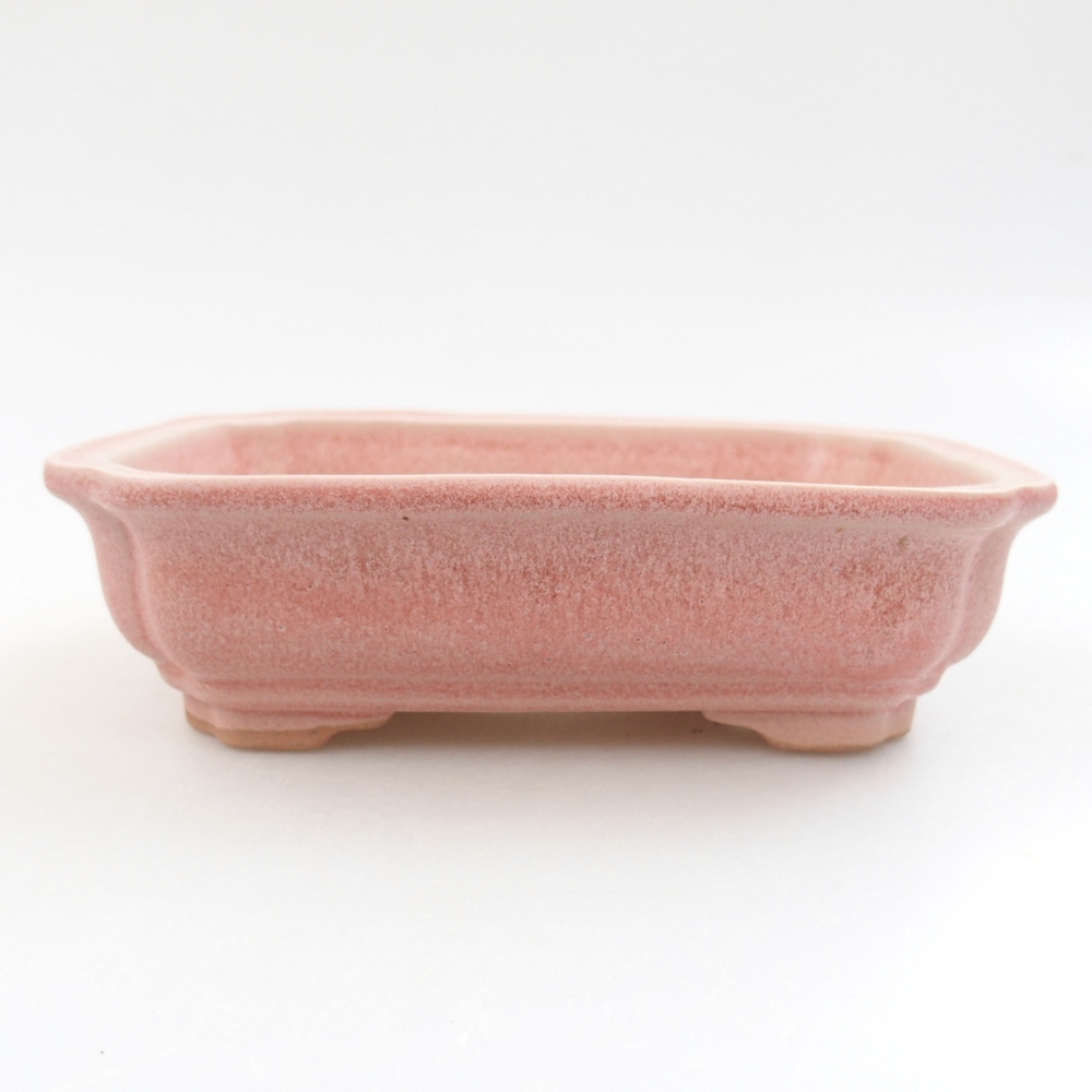 Ceramiczna miska bonsai 14 x 10,5 x 4 cm, kolor różowy