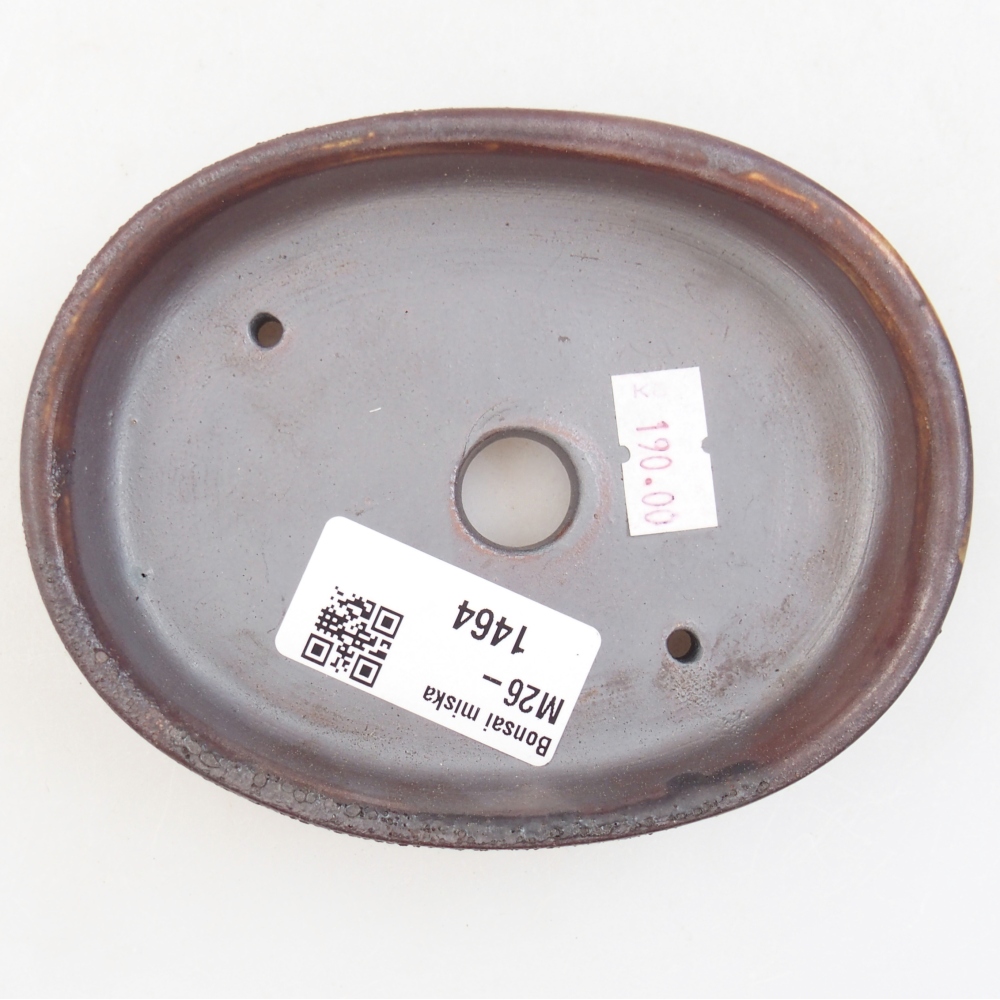 Ceramiczna miska do bonsai 12 x 9,5 x 2,5 cm, brązowa
