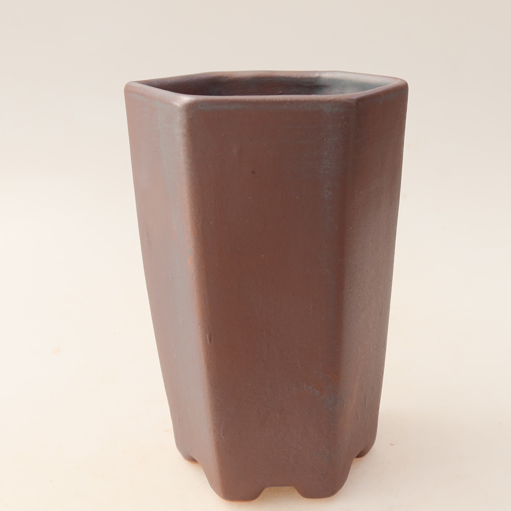 Ceramiczna miska do bonsai 9,5 x 8,5 x 14,5 cm, kolor metaliczny