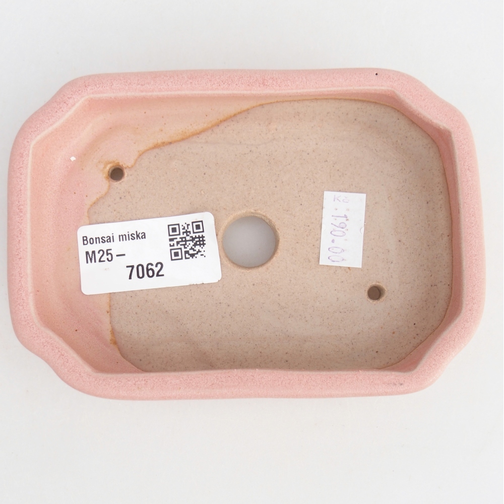 Ceramiczna miska na bonsai 12,5 x 9 x 3 cm, różowa